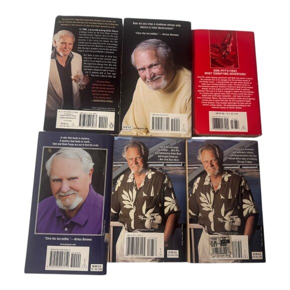 Lot of 6 Clive Cussler Paperback Novels Dirk Pitt & Fargo Adventure Thriller - Picture 2 of 12